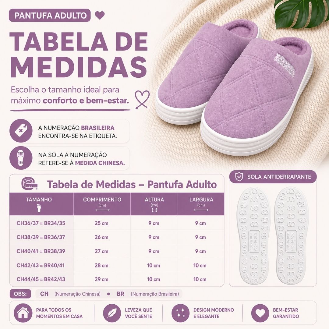 Pantufa Roxa Peluciada Frio Inverno Mãe Chinelo Adulto Antiderrapante Feminina Quarto Confortável Aconchegante Presente - Imagem 5