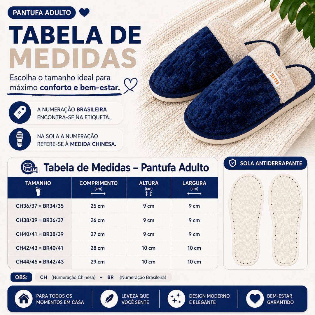 Pantufa Masculina Azul Peluciada Comfort Inverno Chinelo Quente Frio Adulto Pai - Imagem 5