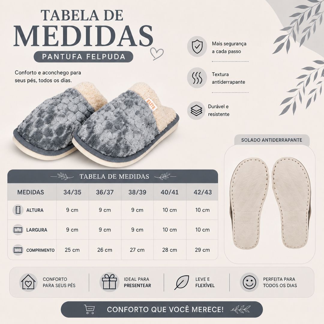 Pantufa Cinza Peluciada Comfort Inverno Chinelo Quente Frio Pai Mãe Adulto Unissex Fleece Antiderrapante Comfortável - Imagem 5