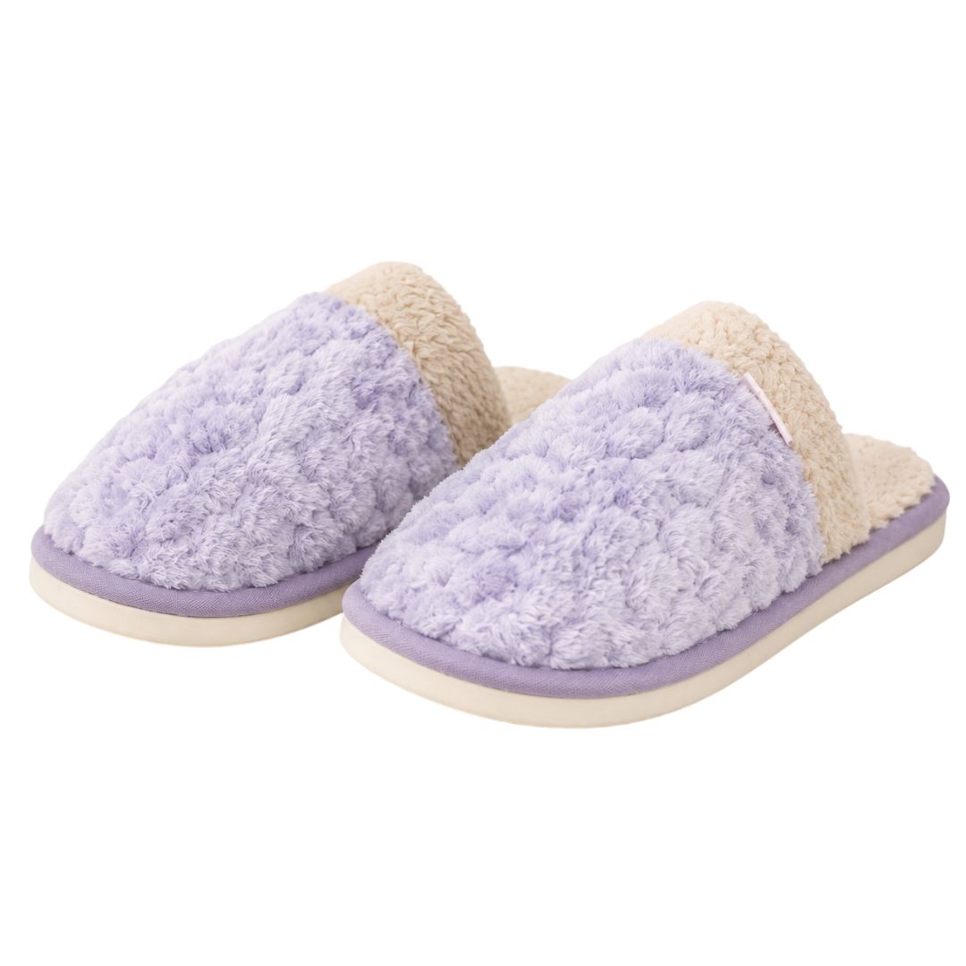 Pantufa Antiderrapante Feminina Adulta Peluciada Chinelo De Inverno Roxo Confortavel Mãe Presente Quarto Fleece