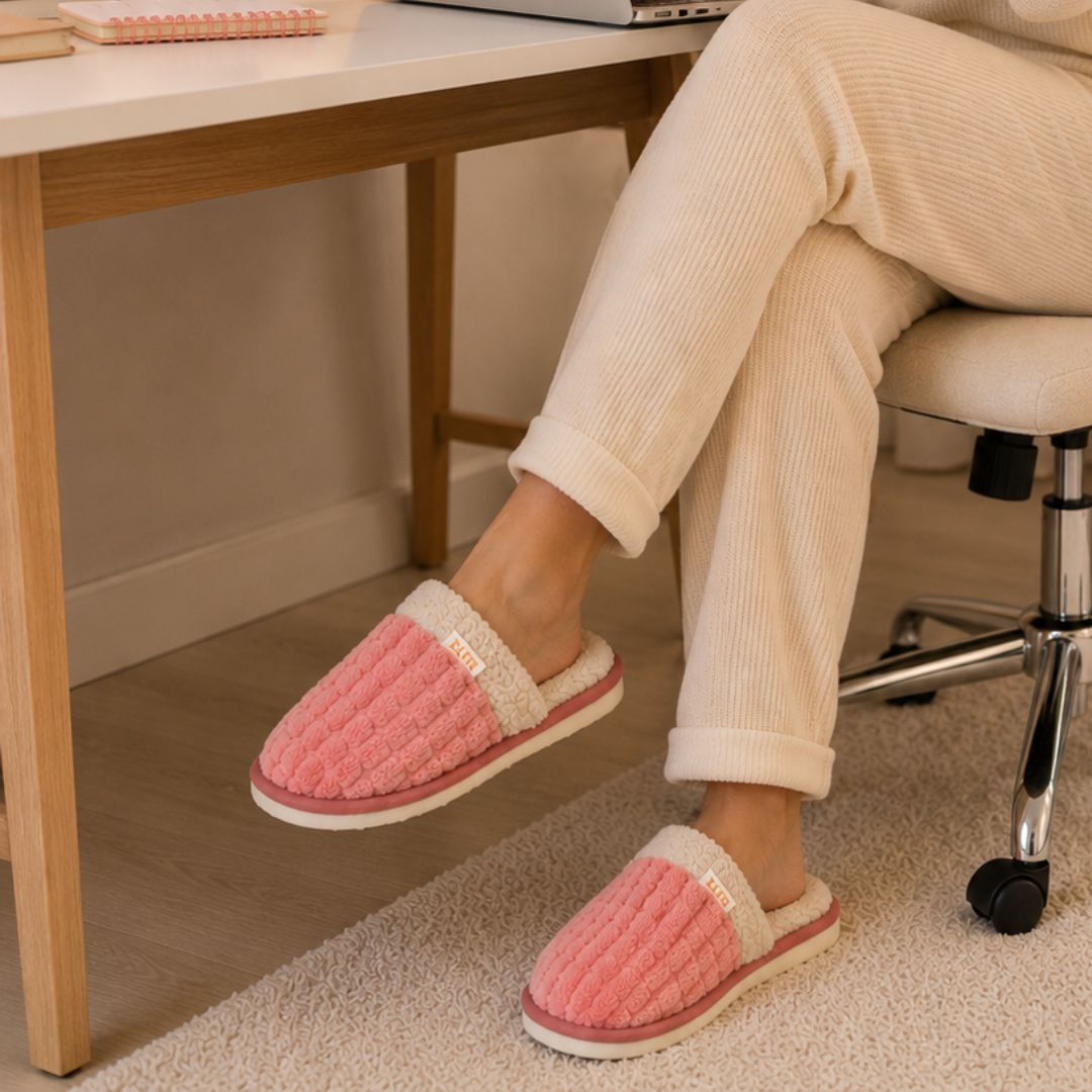 Pantufa Feminina Rosa Antiderrapante Peluciada Adulta Confortavel Aconchegante Mãe Amiga Frio Quarto Inverno Chinelo Fle - Imagem 4