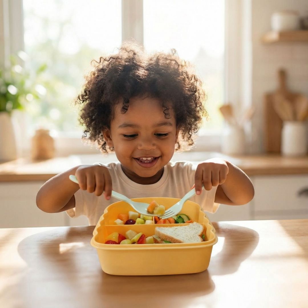Marmita Infantil Com Talheres Hamburguer Escolar Passeio Criança Lanche Almoço Jantar Temática Viagem Resistente Espaços - Imagem 3