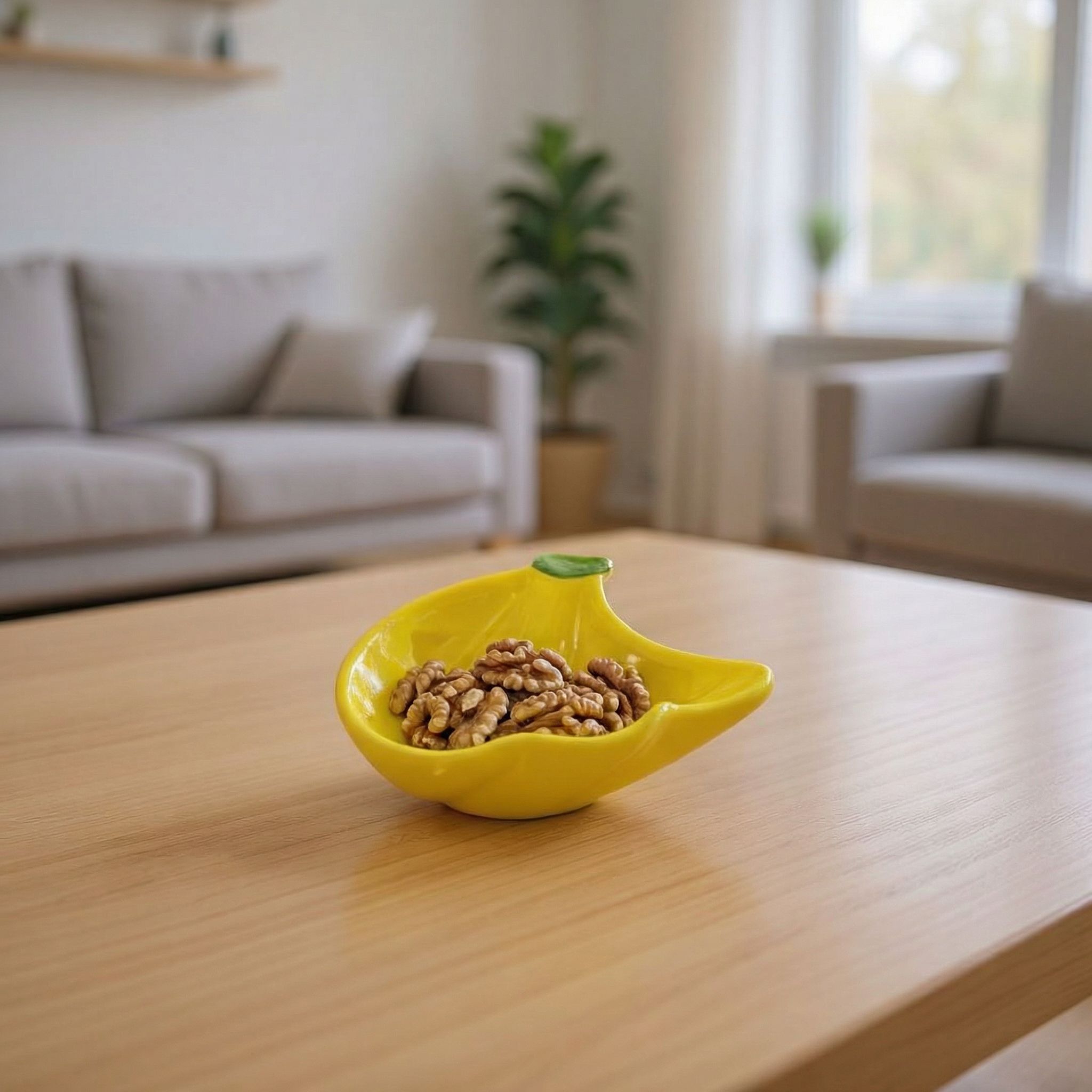 Bowl De Cerâmica Formato Banana Criativo Divertido Resistente Bonito Cozinha Lanche Presente Amigos e Família - Imagem 3