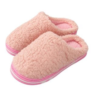 Pantufa Fashion Colorida Peluciada Confortavel Antiderrapante Unissex Feminina Adulto Rosa Frio Inverno