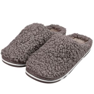 Pantufa Adulto Marrom Unissex Inverno Fashion Peluciada Confortavel Antiderrapante Pai Mãe Comfort Frio Quarto Chinelo P