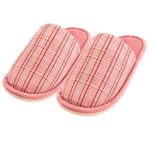 Pantufa Feminina Xadrez Vermelha Frio Inverno Presente Quarto Peluciada Chinelo Confort