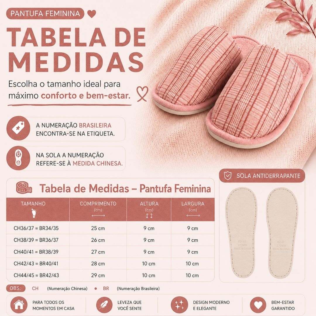 Pantufa Feminina Xadrez Vermelha Frio Inverno Presente Quarto Peluciada Chinelo Confort - Imagem 5