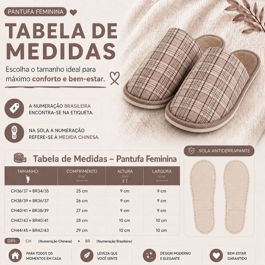 Pantufa Xadrex Marrom Masculina Presente Inverno Peluciada Quarto Frio Comfort Pai - Imagem 5