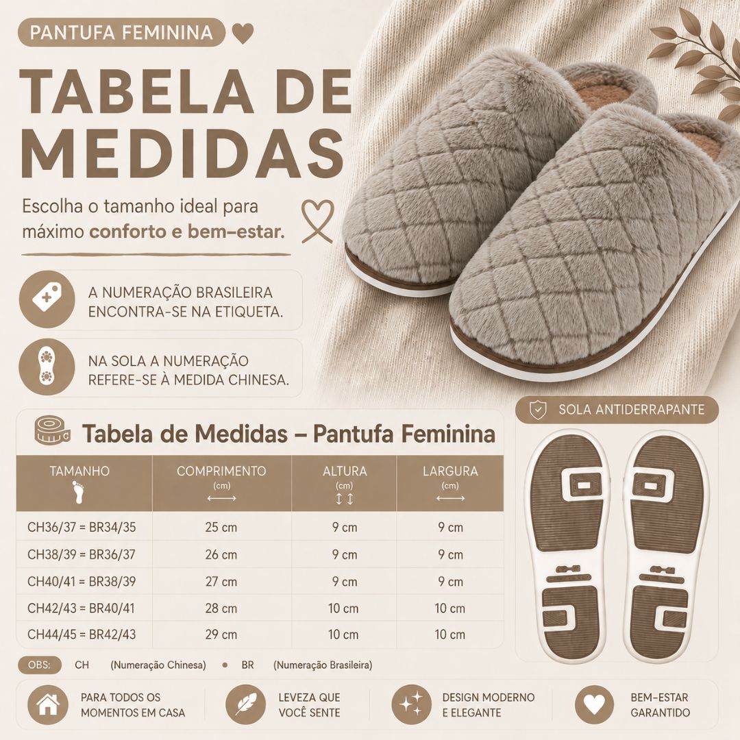 Pantufa Masculina Marrom Inverno Chinelo Quarto Peluciada Anti Derrapante Presente Frio Pai - Imagem 5