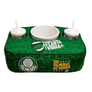Kit Cinema Palmeiras Estampa Pattern Almofada Balde Pipoca Copos Filme Série Verdão Porco Futebol Presente Pai Amigos