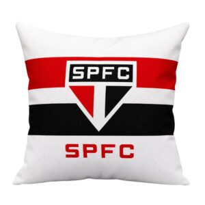 Almofada Quadrada São Paulo Listras Tricolor Paulista Decoração Confortável Futebol Presente Pai Torcedor