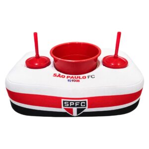 Kit Cinema São Paulo Listras Almofada Balde Pipoca Copos Filme Série Tricolor Futebol Time Presente Pai Amigos
