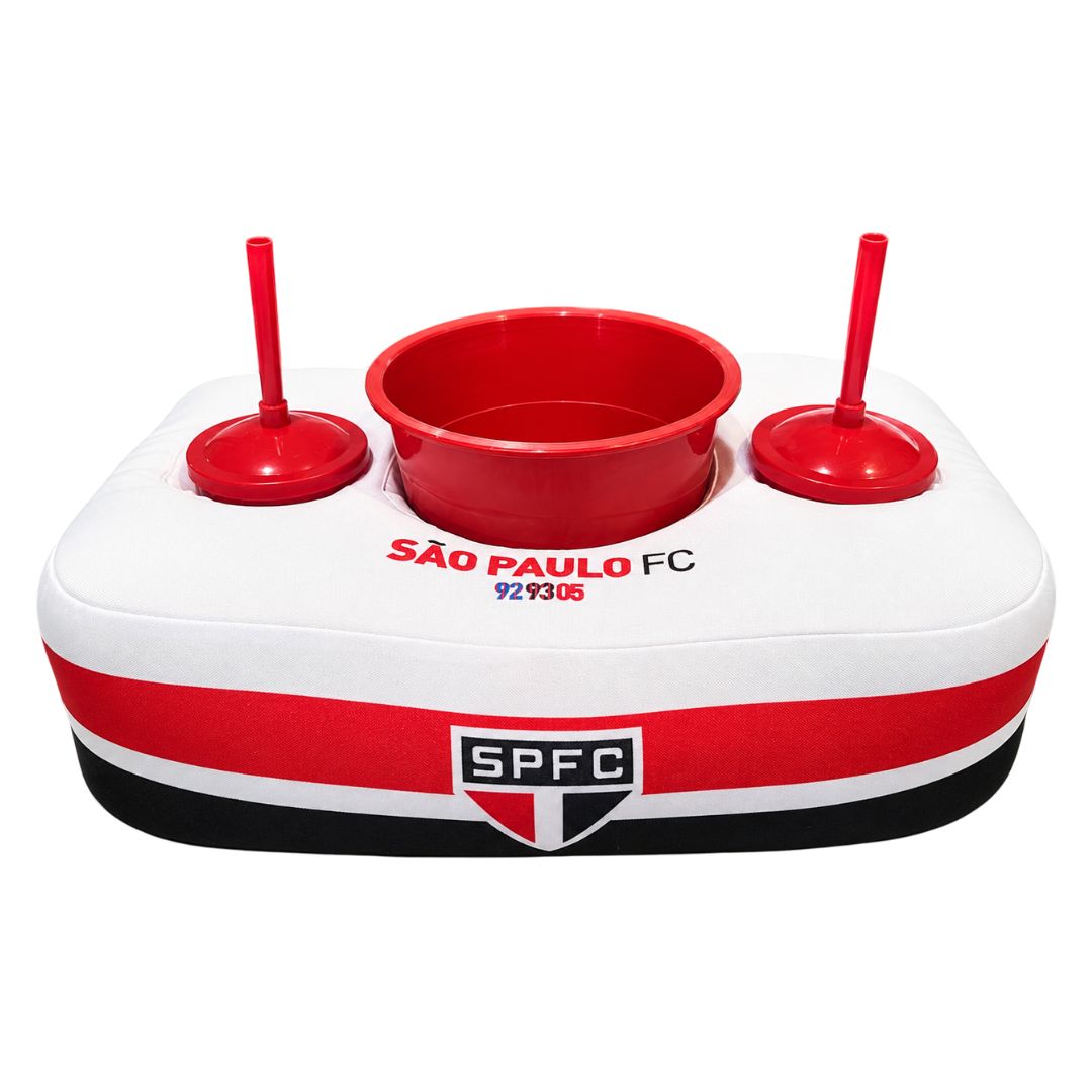 Kit Cinema São Paulo Listras Almofada Balde Pipoca Copos Filme Série Tricolor Futebol Time Presente Pai Amigos