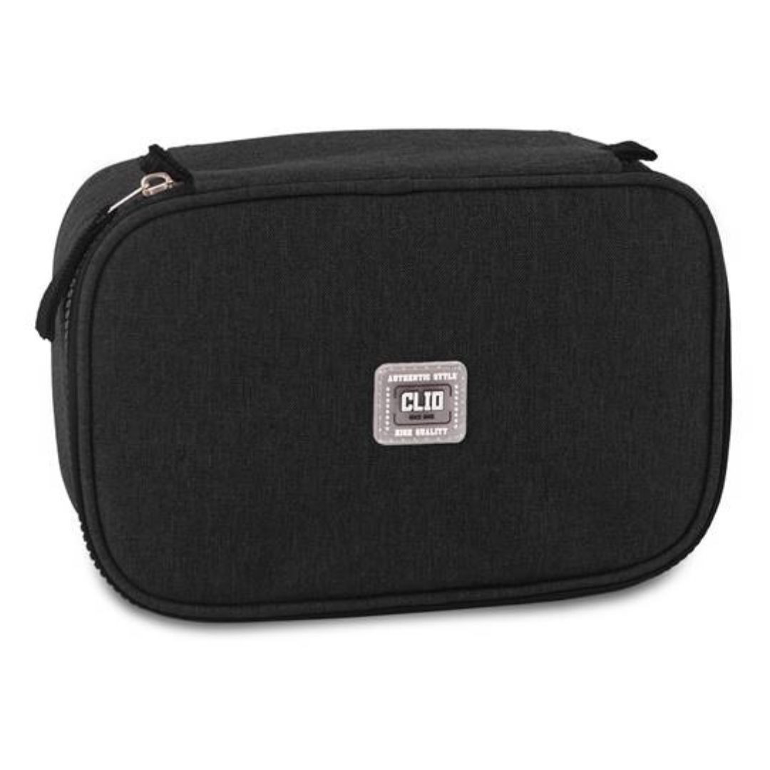 Estojo Box Preto Cinza Rosa Roxo Clio Escolar Volta Aulas Estudo Juvenil 100 Pens Organizador - Imagem 10