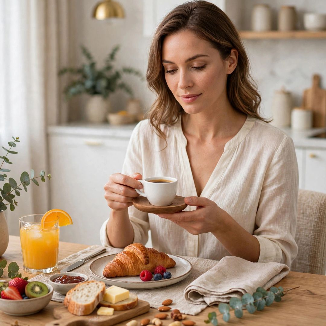 Jogo de 6 Xícaras de Café com Pires de Madeira 85ml Porcelana Branca Bambu Sofisticado Elegante Mesa Posta Presente - Imagem 3