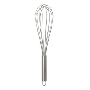 Batedor de Ovos Inox Fouet Utensílio Cozinha Culinária Arame Resistente Misturar Preparar Confeitaria