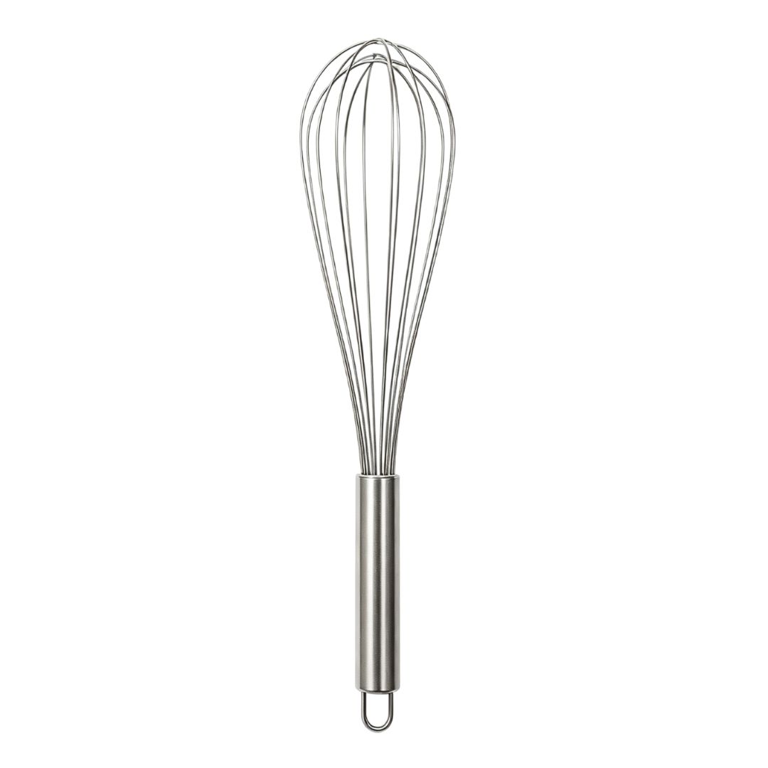Batedor de Ovos Inox Fouet Utensílio Cozinha Culinária Arame Resistente Misturar Preparar Confeitaria