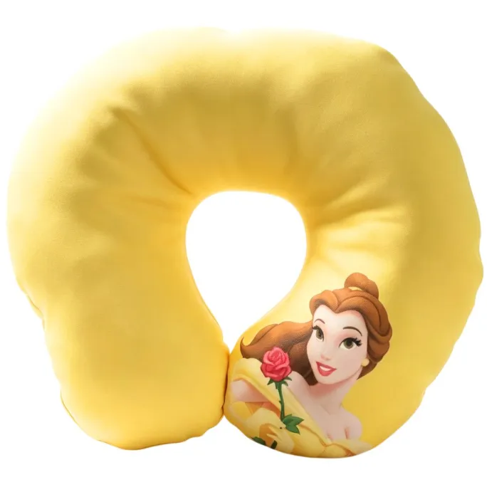 Almofada de Pescoço Infantil A Bela e a Fera em U Disney Menina Princesa Viagem Macio Confortável Presente