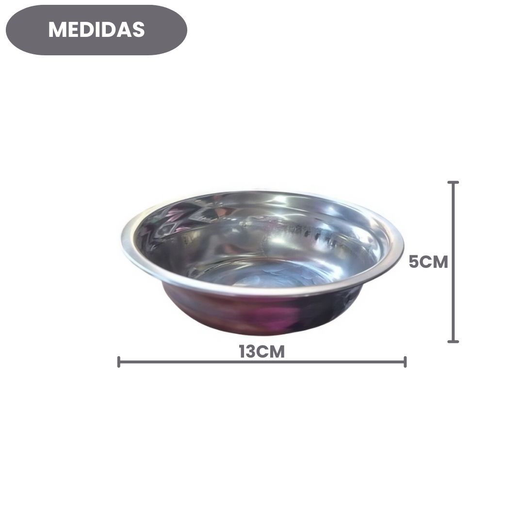 Bacia De Aço Inox 13cm Resistente Profissional Tigela Cozinha Culinária Salada Frutas Verduras Alimentos - Imagem 4
