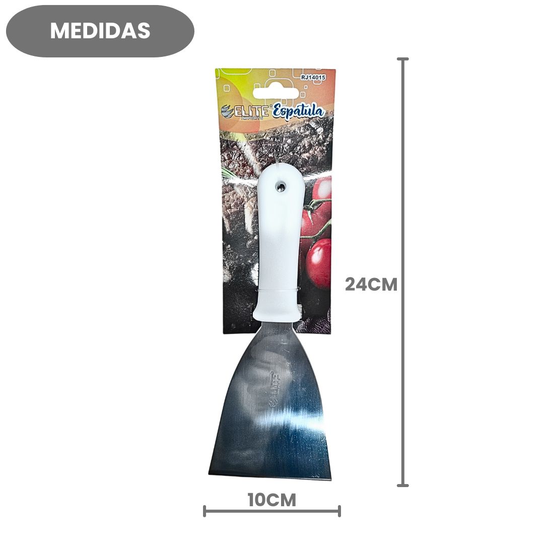 Espátula de Aço Inox 4" Profissional Resistente Grelha Chapas Frigideiras Cozinha Restaurante Elite - Imagem 4