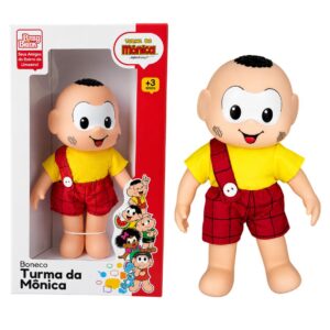Boneco Cascão Clássicos Turma da Mônica Brinquedo Infantil Baby Brink Presente Menino Criança Colecionável