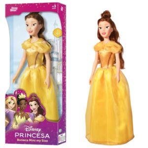 Boneca Bela e a Fera Mini My Size Disney Infantil Brinquedo Princesa Criança Presente Articulada Brincar
