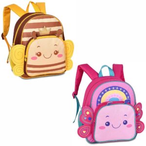 Mochila de Costas Infantil Abelhinha Borboleta Escolar Passeio Criança Viagem Volta as Aulas