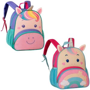 Mochila de Costas Unicórnio Infantil 13L Escolar Volta as Aulas Menina Passeio Viagem Resistente