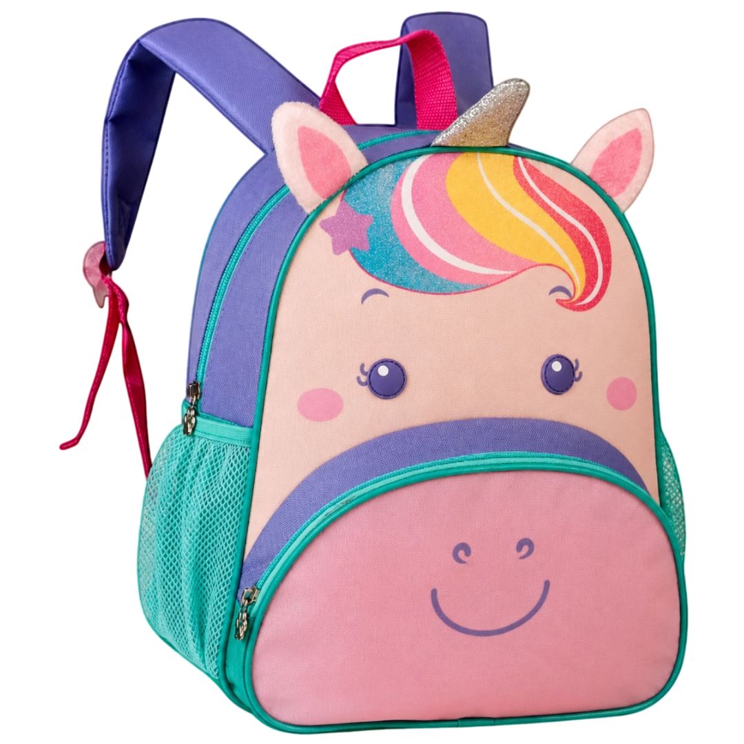 Mochila de Costas Unicórnio Infantil 13L Escolar Volta as Aulas Menina Passeio Viagem Resistente - Imagem 7