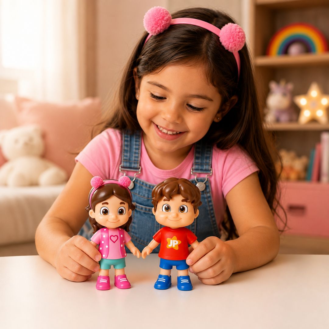 Bonecos Maria Clara e Jp Mini Brinquedo Infantil Criança Diversão Brincar Presente Youtuber Boneca Colecionável - Imagem 4