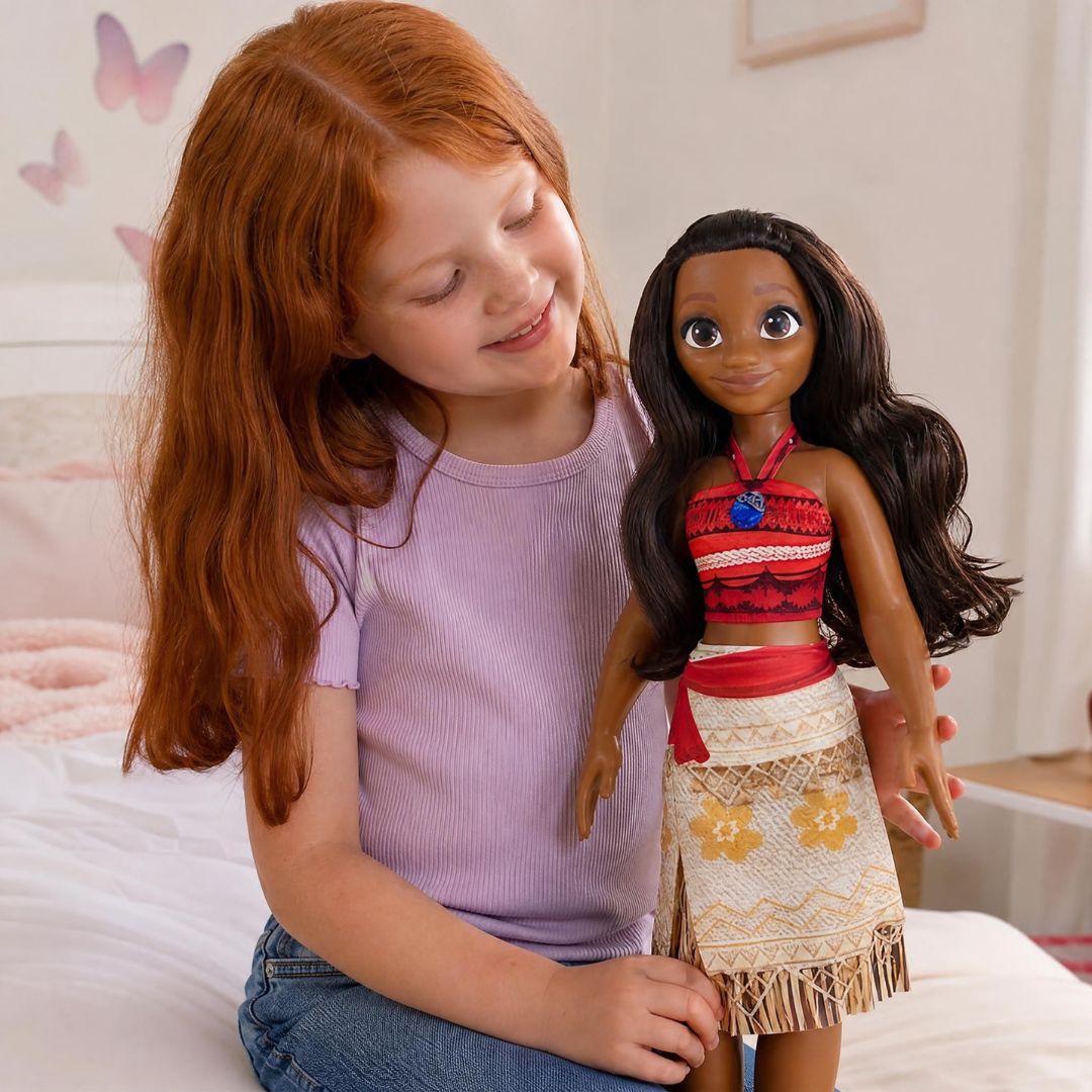 Boneca Moana Musical Mini My Size Disney Articulada Colar Som Temático Música Brinquedo Infantil Presente Brincar - Imagem 4