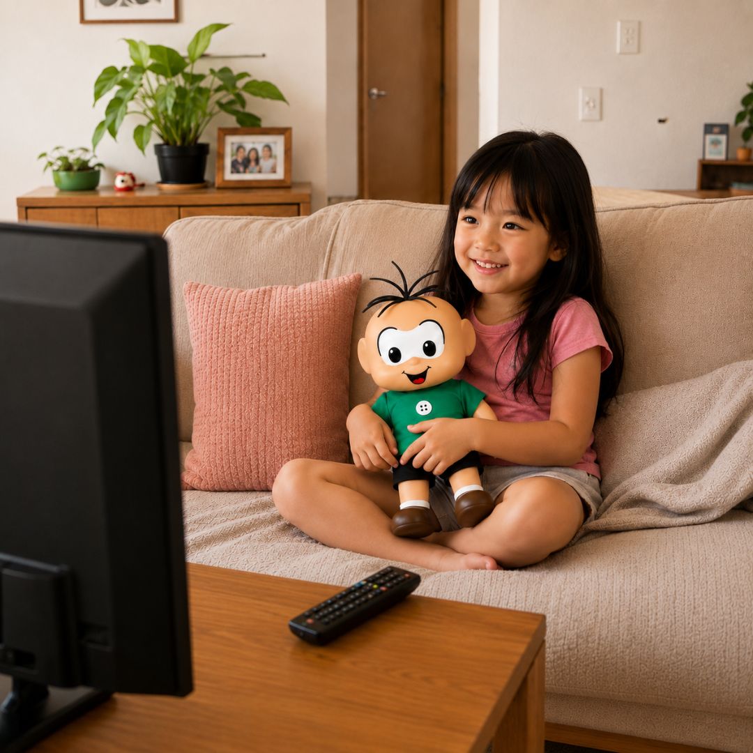 Boneco Cebolinha Clássicos Turma da Mônica Brinquedo Infantil Baby Brink Presente Menino Criança Colecionável - Imagem 4