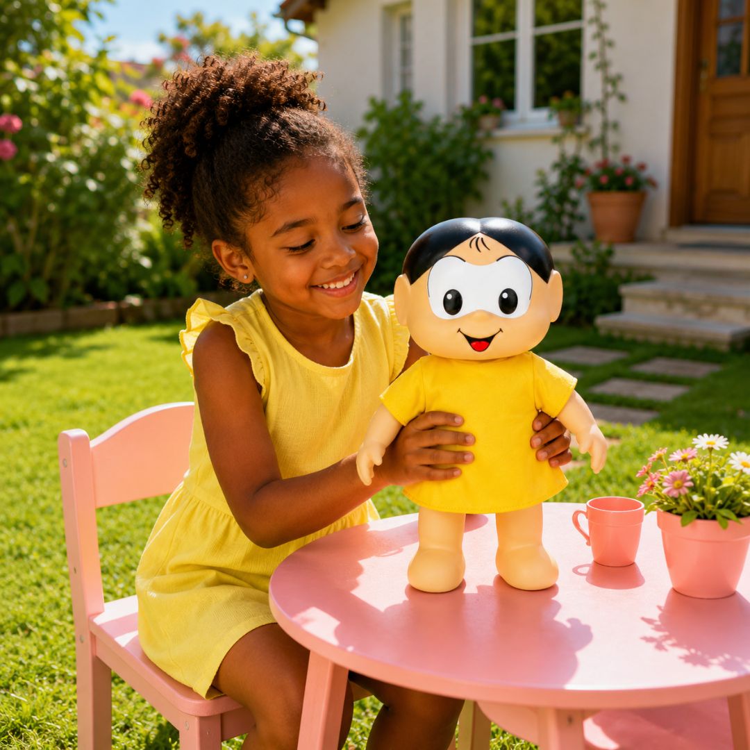 Boneca Magali Clássicos Turma da Mônica Brinquedo Infantil Baby Brink Presente Menina Criança Colecionável - Imagem 4