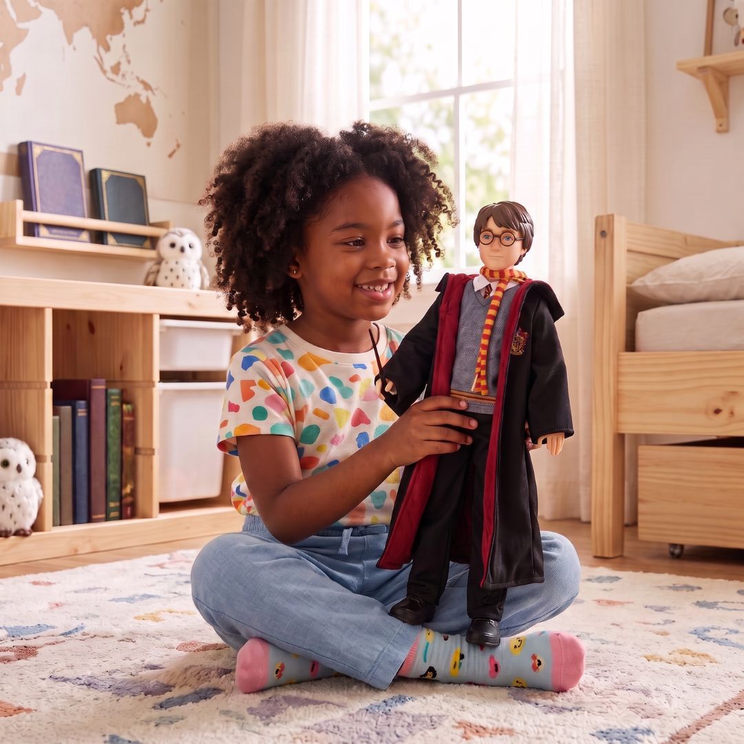 Boneco Harry Potter Articulado Capa Varinha Hogwarts Brinquedo Infantil Criança Diversão Brincar Presente Colecionável F - Imagem 4