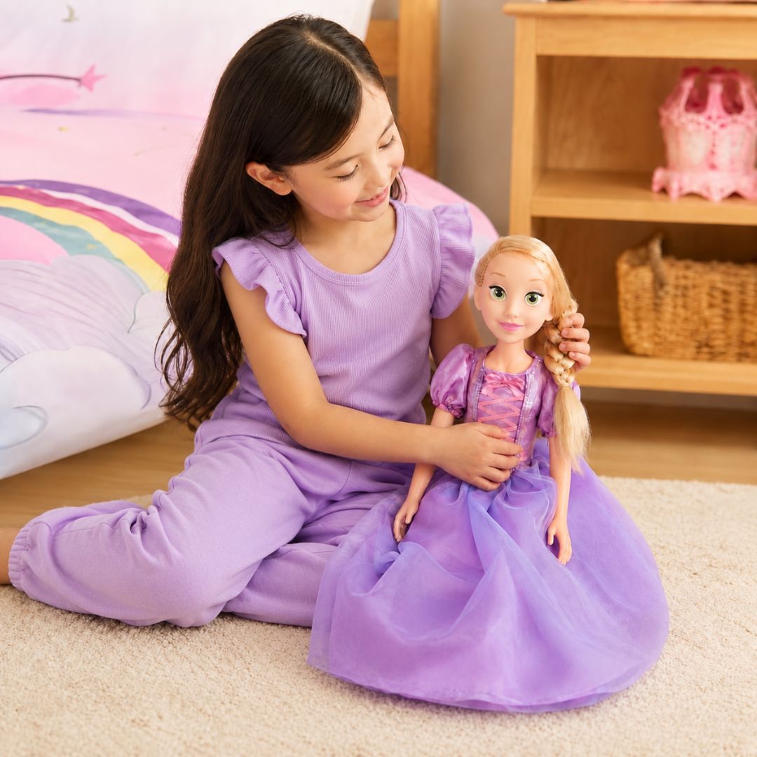 Boneca Rapunzel Mini My Size Disney Infantil Brinquedo Princesa Criança Presente Articulada Brincar - Imagem 4