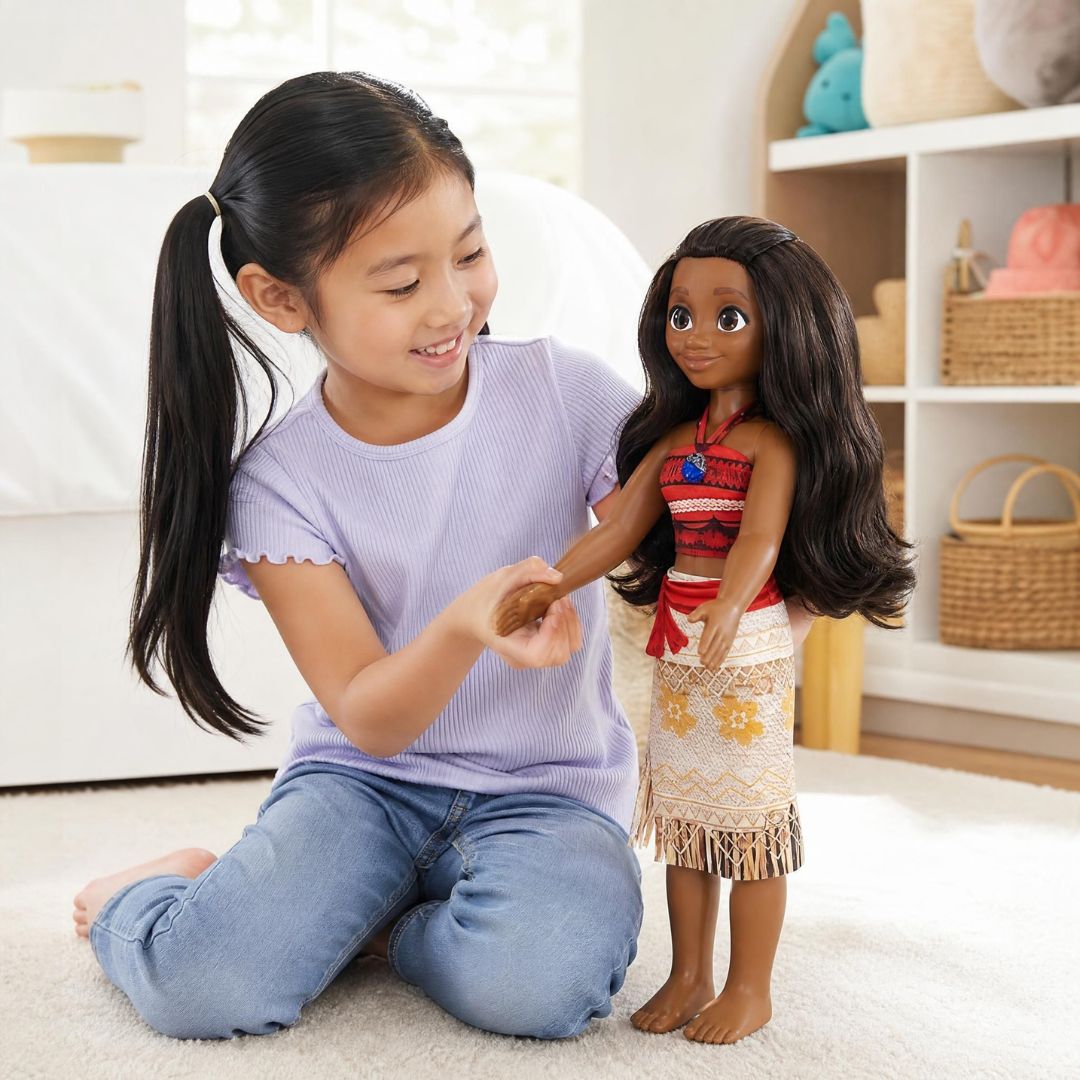 Boneca Moana Musical Mini My Size Disney Articulada Colar Som Temático Música Brinquedo Infantil Presente Brincar - Imagem 3