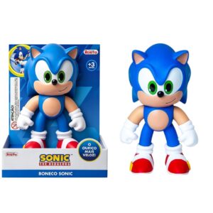 Boneco Sonic The Hedgehog Brinquedo Azul Infantil Colecionável Presente Criança Diversão Filme