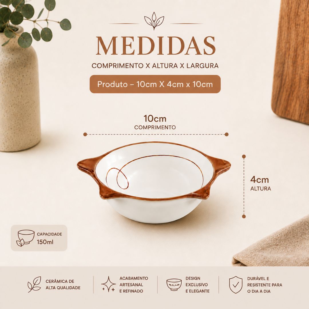 Bowl Cerâmica 150ml Cereja Urso Panda Gato Urso Petisco Sobremesa Jantar Almoço Mesa Posta Presente - Imagem 5