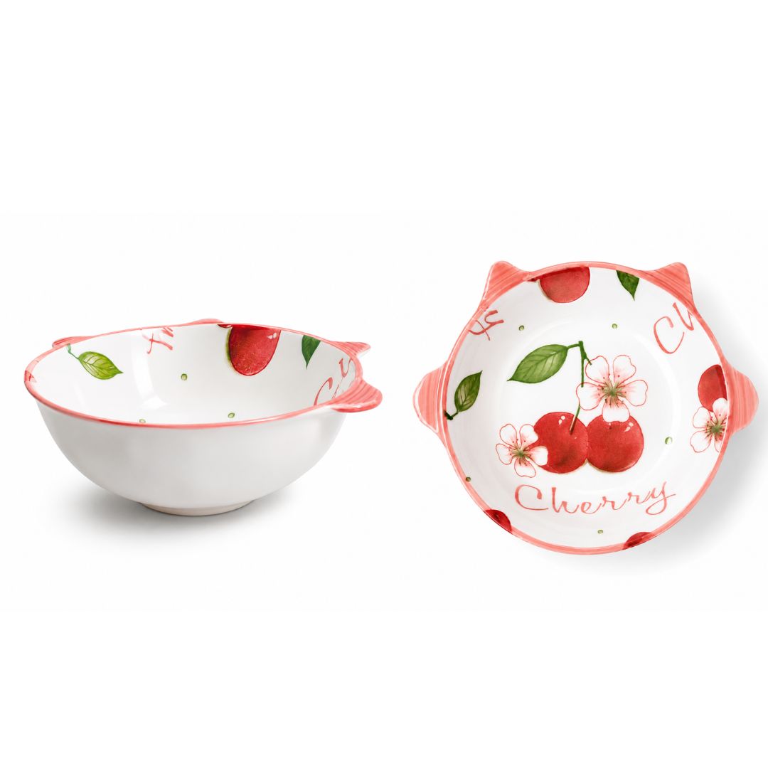 Bowl Cerâmica 150ml Cereja Urso Panda Gato Urso Petisco Sobremesa Jantar Almoço Mesa Posta Presente - Imagem 10