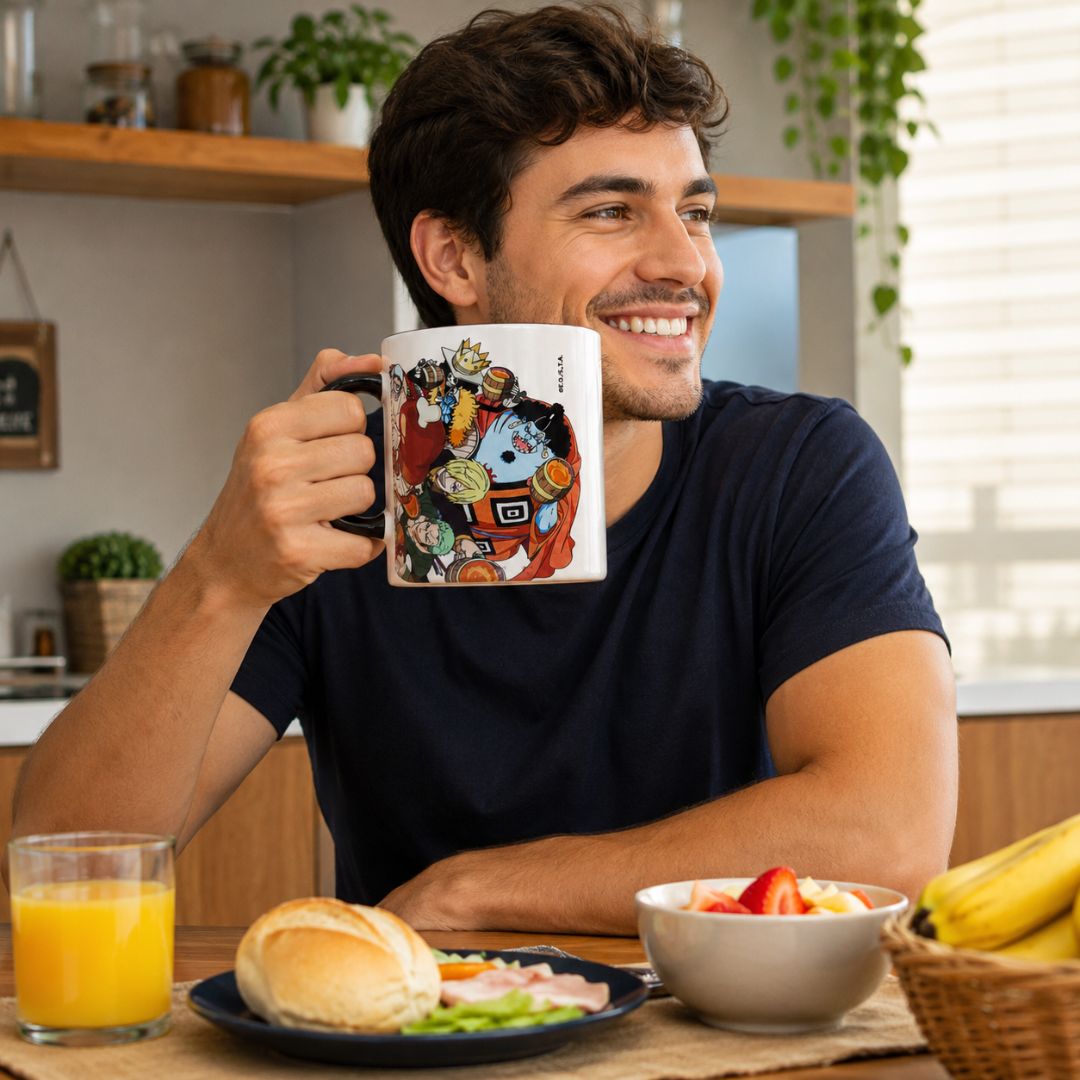 Caneca One Piece Universo Cerâmica 300ml Anime Geek Decorativa Presente Bebidas Quentes Café Chá - Imagem 4