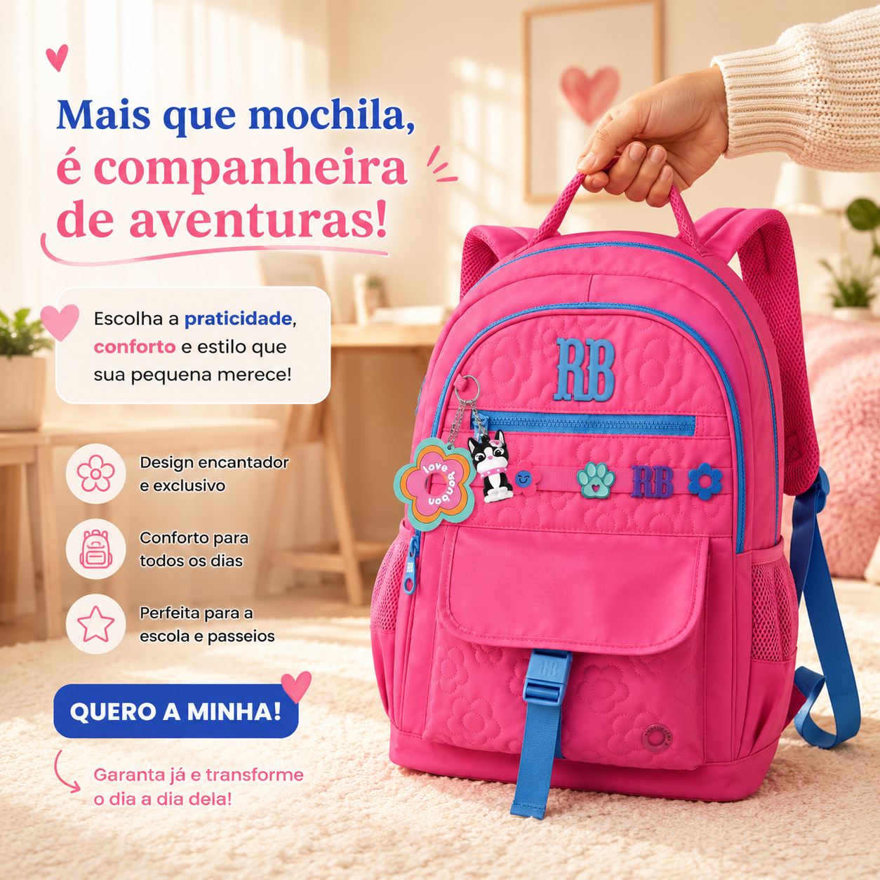 Mochila de Costas Rebecca Bonbon Escolar Juvenil Feminino Estilosa Volta as Aulas Passeio Viagem - Imagem 9
