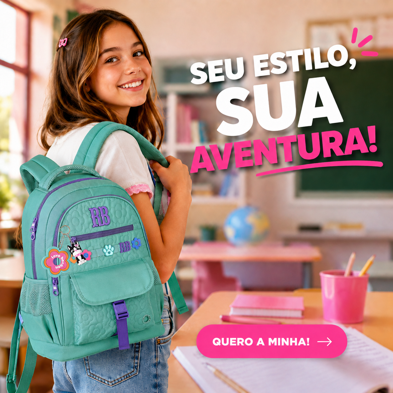 Mochila de Costas Rebecca Bonbon Escolar Juvenil Feminino Estilosa Volta as Aulas Passeio Viagem - Imagem 6