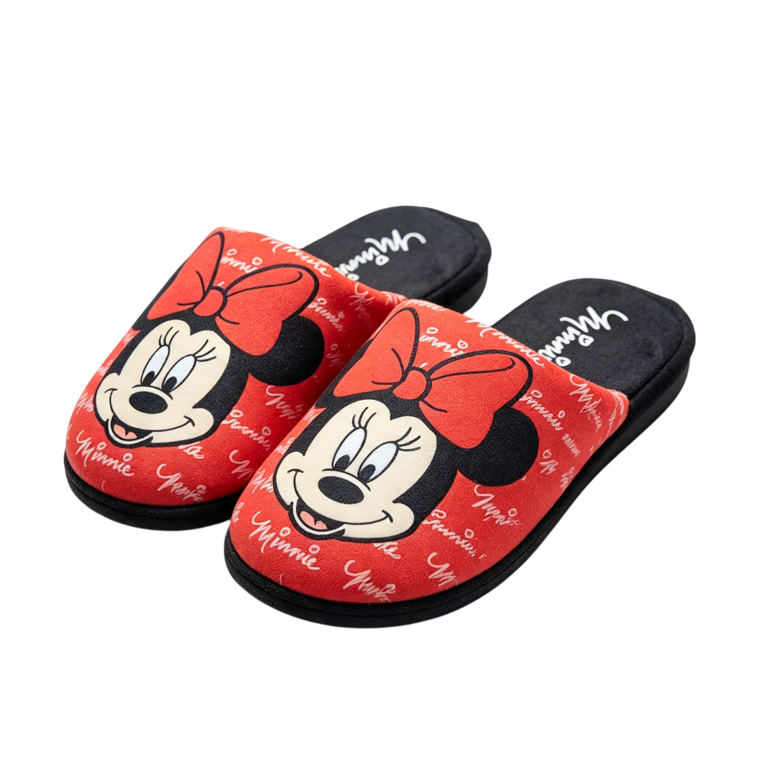 Pantufa Chinelo Minnie Mouse Disney Aconchegante Confortável Inverno Menina Quarto Antiderrapante
