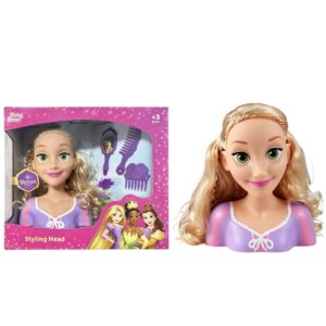Boneca Busto Styling Head Rapunzel Disney Infantil Princesa Pentear Cabelo Brinquedo Menina Criança Presente Acessórios