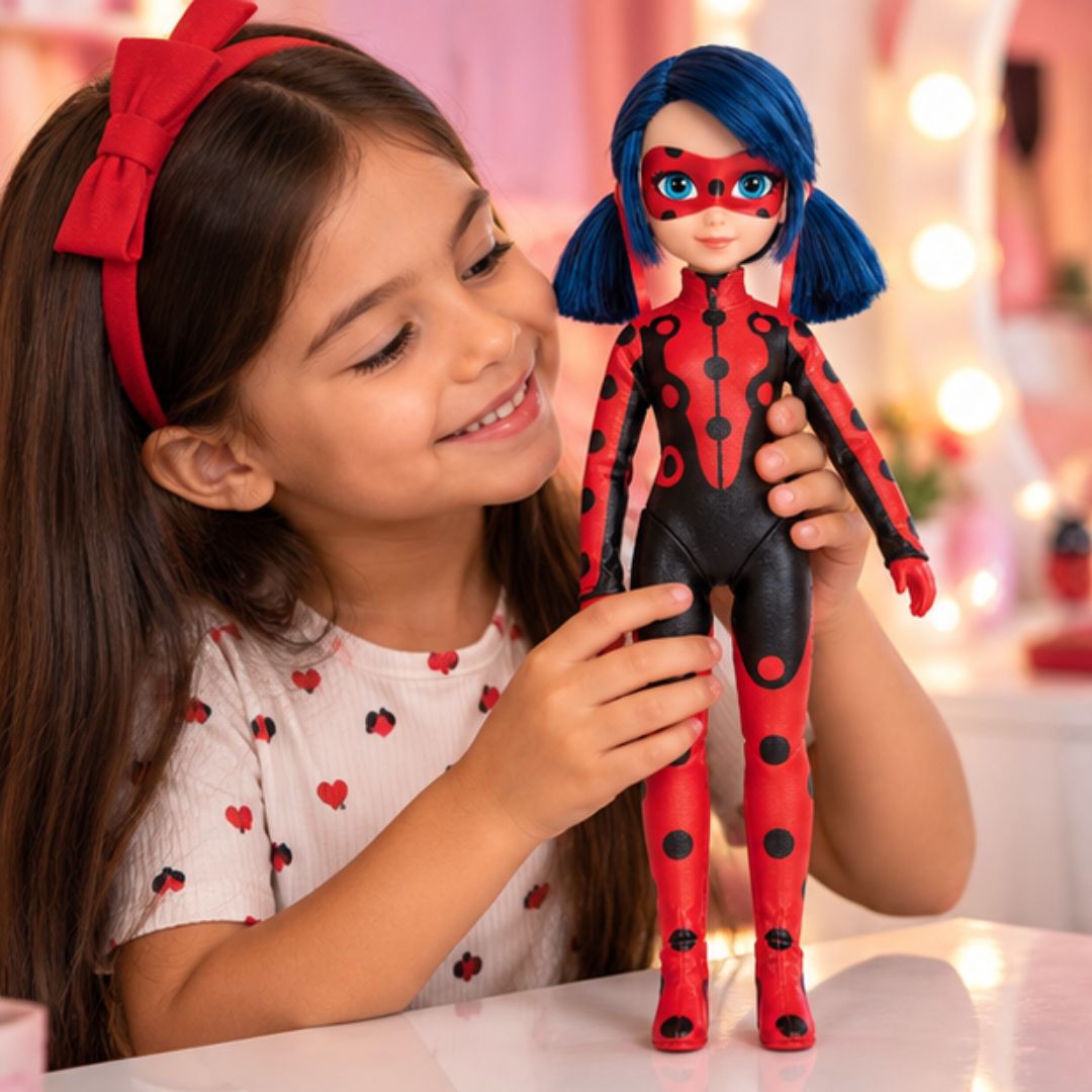 Boneca Miraculous LadyBug Musical Som Articulada Brinquedo Menina Infantil Presente Criança - Imagem 3