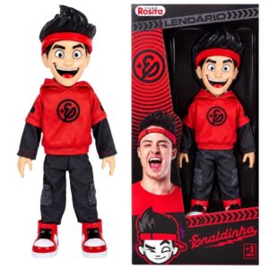 Boneco Enaldinho c/ Colar Do Poder Articulado Brinquedo Infantil Youtuber Menino Brincar Presente Criança