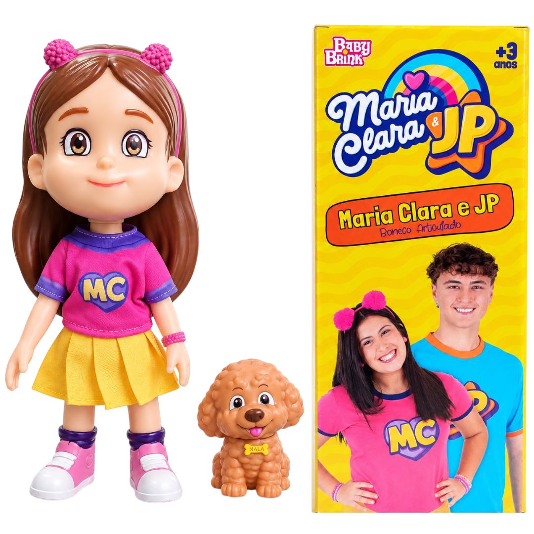 Boneca Maria Clara Tween Cachorrinha Nala Articulada Brinquedo Infantil Menina Brincar Youtuber Presente Criança